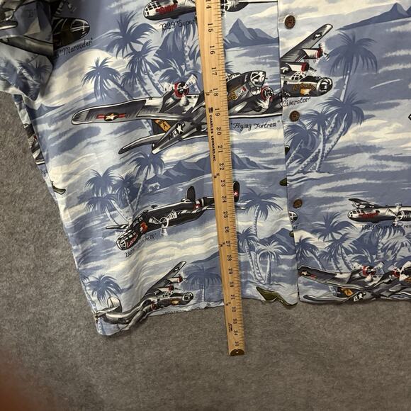 Kalaheo Shirt Mens 2XL Blue WWII Fighter Planes Military Made in USA Vtg - Picture 6 of 7